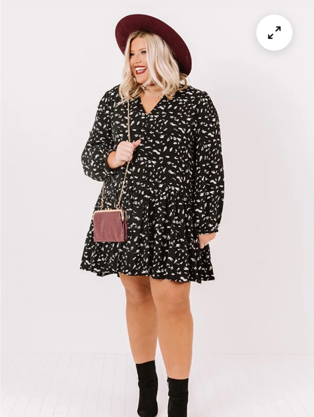 Entro Vermont Shift Dress 1X Geometric Print Chiffon Whimsical Whimsygoth